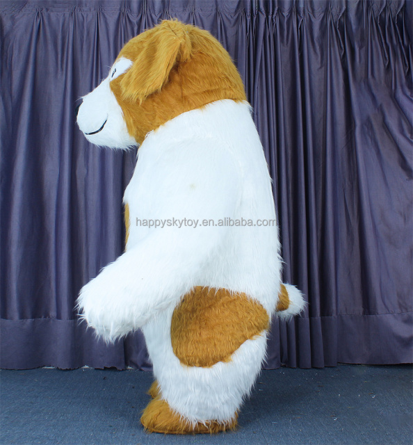 Unisex Design Plush Cartoon Animal Inflatable Dog Mascots Costumes Adult Mascot Costume for Sale