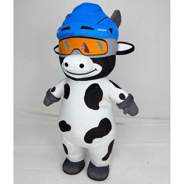 Inflatable Latex Cow Costume White Black Customized Advertising Adult Unisex XL Halloween Easter Mascot Costume,Big Mascot,Inflatable Latex Cow Costume White Black Customized Advertising Adult Unisex XL Halloween Easter Mascot Costume
