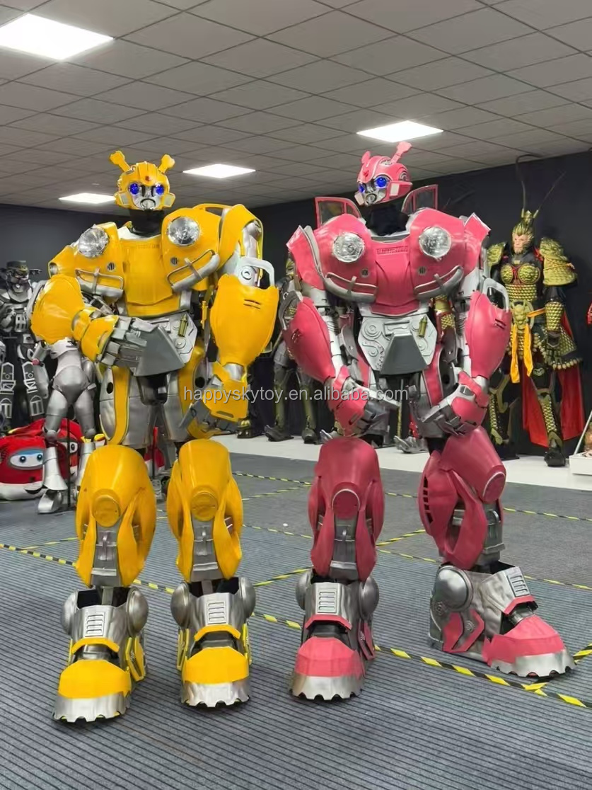 Bumblebee Transformers Robot Costume Realistic EVA Cosplay Suit for Adults Wearable LED Stilts Walker Wholesale Mascot,Big Mascot,High Quality Customizable Gundam Robot Costume Realistic EVA Cosplay Suit for Adults Wearable LED Stilts Walker Wholesale Mascot