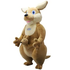 MOQ 1 Custom Fancy Dress Plush Adult Inflatable Kangaroo Mascot Animal Costume for Zoo Events Cheap Price