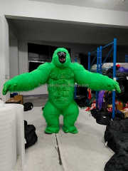Inflatable Green Gorilla Adult Unisex Cartoon Mascot Costume Rental for Easter/Halloween Party Promotion,Big Mascot,Inflatable Green Gorilla Adult Unisex Cartoon Mascot Costume Rental for Easter/Halloween Party Promotion