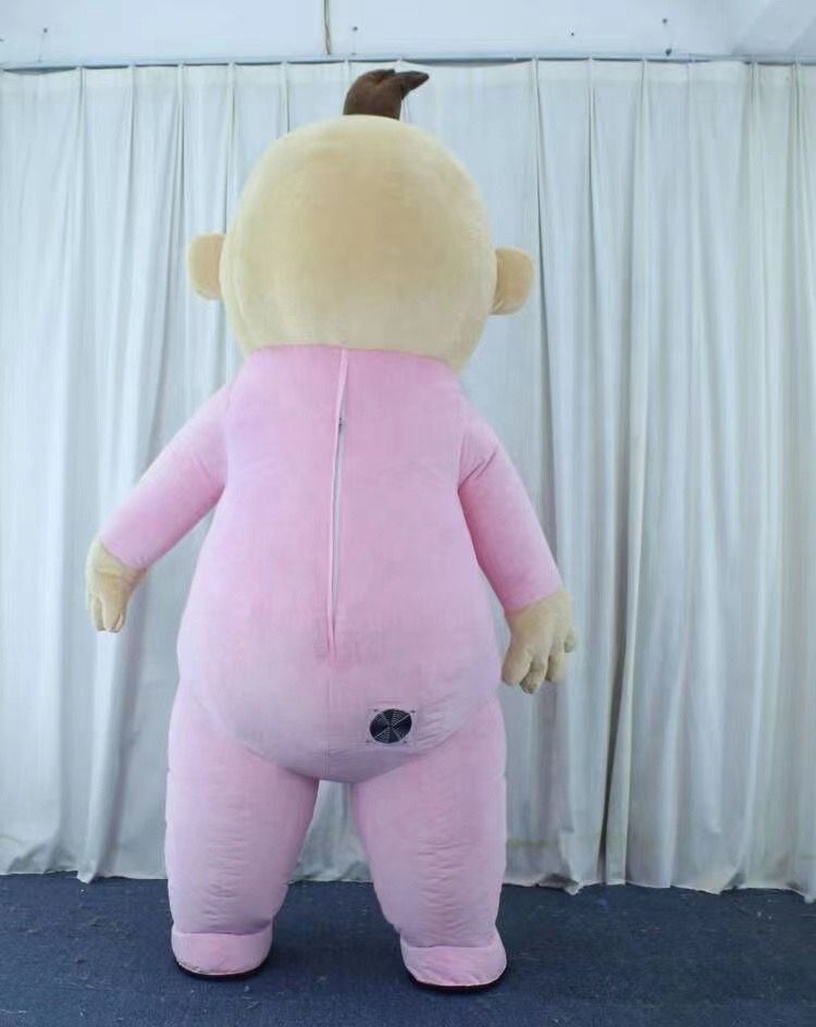 High Quality Inflatable Baby Boy and Girl Custom Mascot Costume Creative Holiday Party Giant Cosplay Dress in Blue and Pink