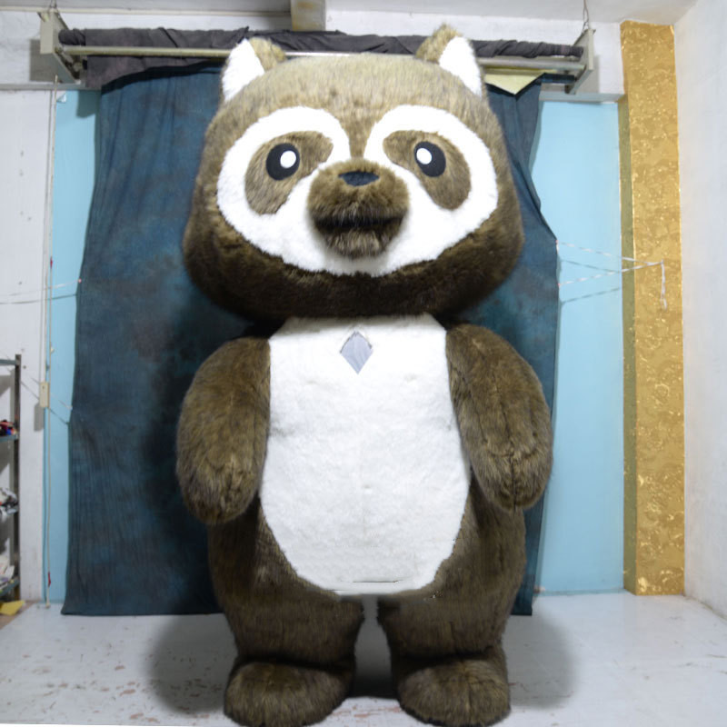 Soft Cute Cartoon Raccoon Mascot Customized Easter Animal Inflatable Plush Costume for Cosplay