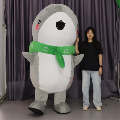 Inflatable Shark Mascot Costume Adult Size Halloween Event Decorations Cute Shark Toy Turtle with Inflatable Features