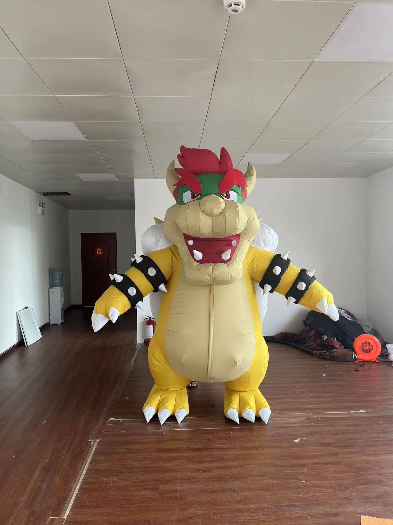 Promotional Cartoon Character Cosplay Suit Inflatable Bowser Turtle Mascot Costume for Adults Halloween Adult Cosplay Dress
