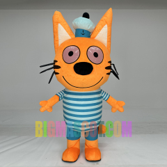 Unisex CE Certified Inflatable Cat Walking Animal Mascot Costume Plush Cartoon Character Kitty for Adults