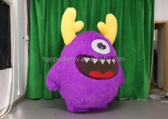 High Quality Purple Green Inc Cookie One-eye Monsters Mike Mascot Costume Christmas Halloween Party  Monster Costumes for Adult