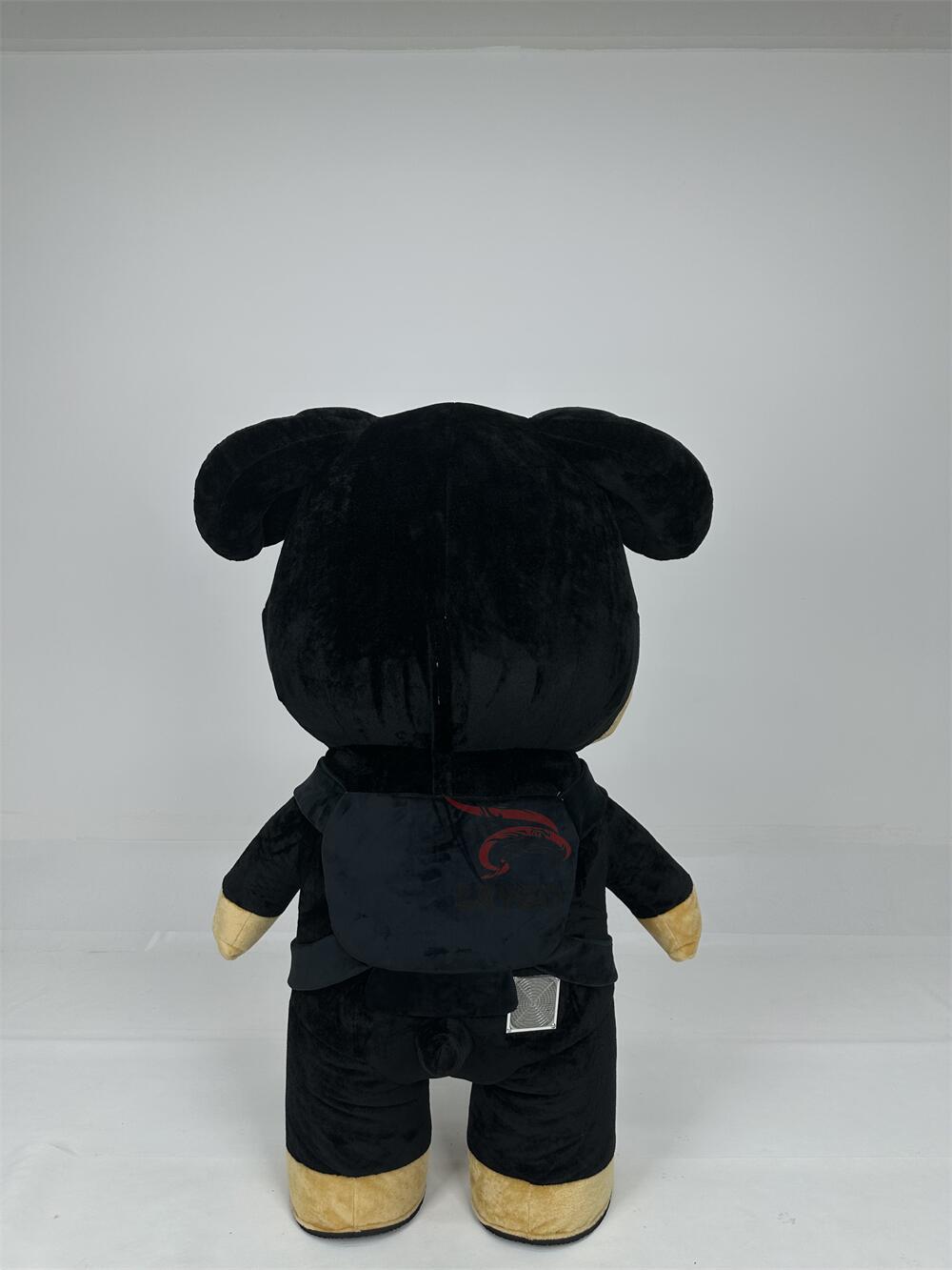 2m 2.6m Adult Size Black Color Plush Dog Mascot Costume Inflatable Animal Mascot Costume for Sale