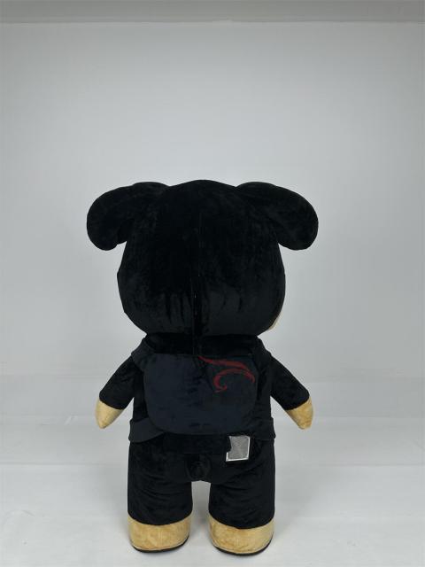 2m 2.6m Adult Size Black Color Plush Dog Mascot Costume Inflatable Animal Mascot Costume for Sale