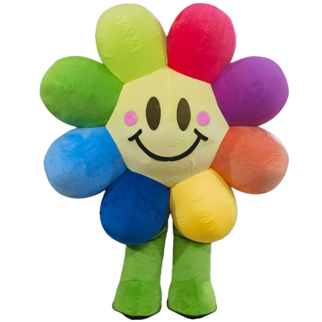 Custom Beautiful Flower Inflatable Mascots Costumes for Parade Walking Outside 2.2m Flower Inflatable Clothing Stage Dress