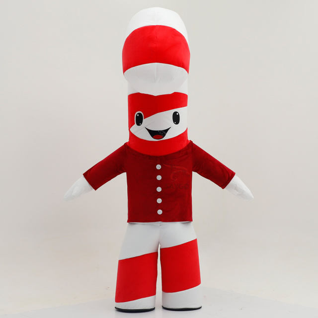 Inflatable Performance Costume Customized Inflatable Candy Cane Mascot Costume Adult Christmas Parade Decoration for Halloween