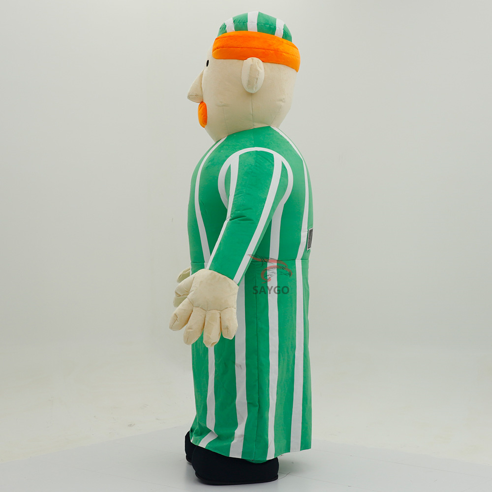 Customize Theme Arab with Yellow Hair Inflatable Mascot Costume for Adults Stage Performance Wear 2m 2.6m Tall