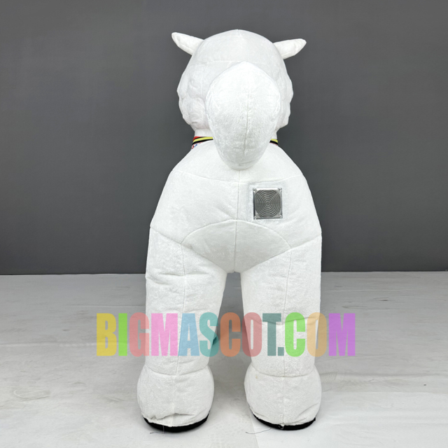 White Inflatable Alpaca Mascot Costume for Adults Dress 2.2m Unisex Plush Alpaca Sheep Cosplay Costumes Party Dress