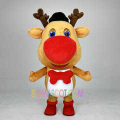 Unisex XXXL Christmas Reindeer Mascot Costume Plush Inflatable Fancy Dress for Adults Print Animal Anime Theme for Carnivals