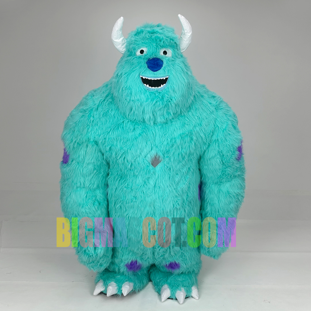 Adult Cartoon Character Party Suit Soft Plush Sully Inflatable Mascot Costume Rental Anime Disfraces Monsters Inc for Adults