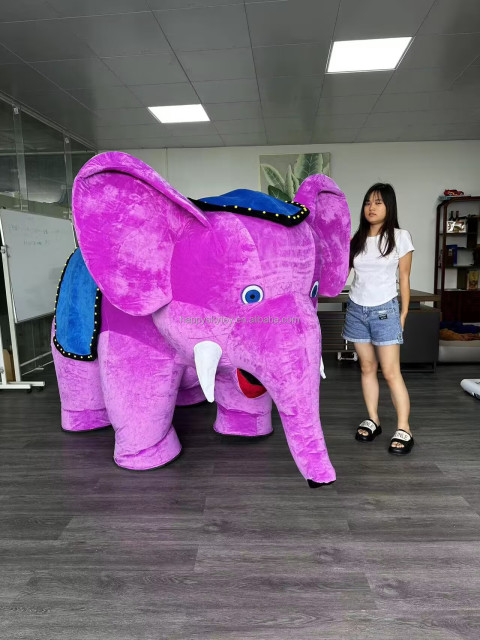 High Quality Customizable Plush Purple Elephant Inflatable Mascot Costume Unisex Adults Christmas/Halloween Cosplay Party