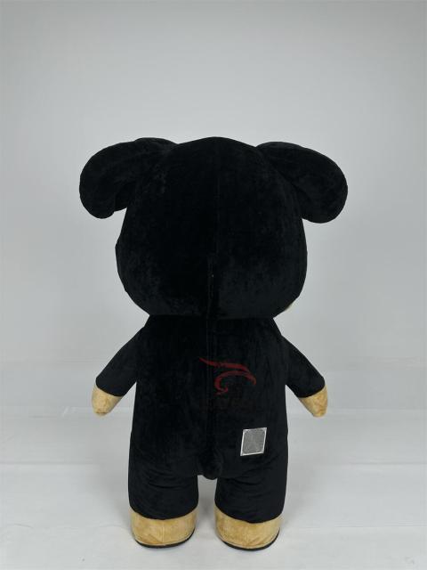 2m 2.6m Adult Size Black Color Plush Dog Mascot Costume Inflatable Animal Mascot Costume for Sale