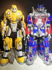 Transformers LED Robot Costume with Stilt Walker Design Party Wearable Mascot for Adults Unisex Halloween,Big Mascot,LED Robot Costume with Stilt Walker Design Party Wearable Mascot for Adults Unisex Halloween