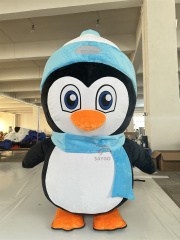 Advertising Inflatables Adult Plush Penguin Mascot Costume Yellow Blue Red Cartoon Inflatable for Party and Holiday