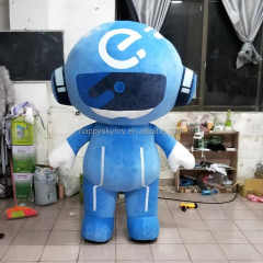 Commercial Unisex Halloween Giant Cute Inflatable Robot Costume for Adults Hand-Drawn Printing Party Advertising Mascot Mascot