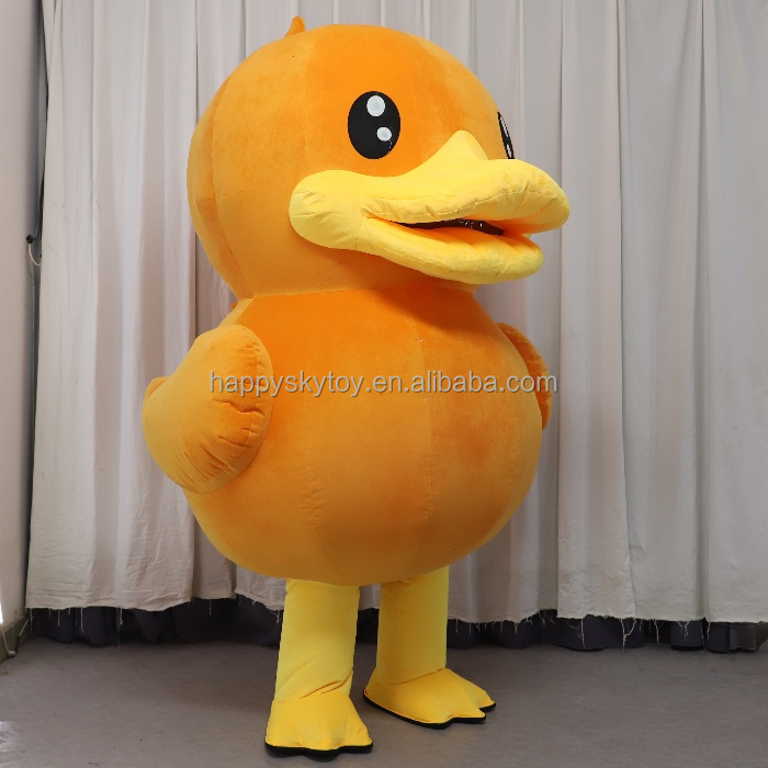Factory Custom Inflatable Mascot Costume Adult Duck Character Plush Bear Style for Halloween Carnival Use