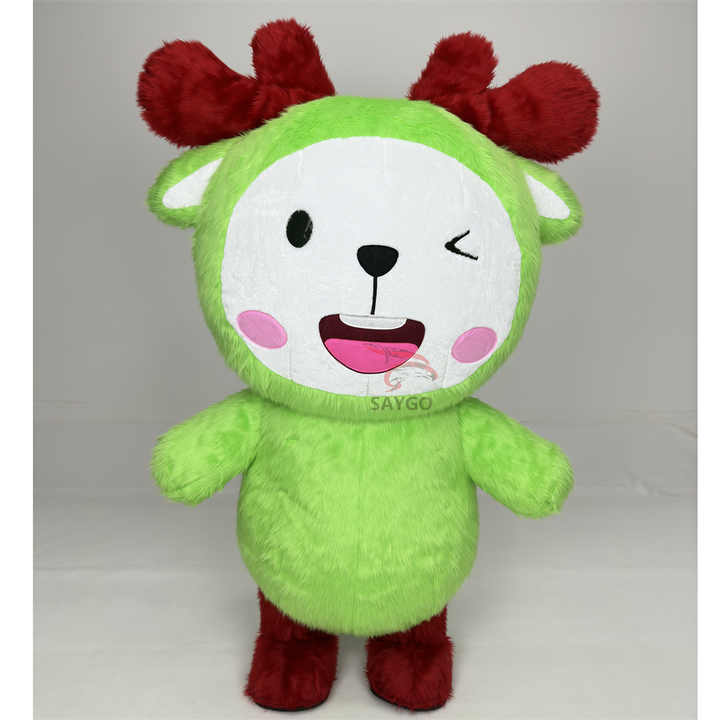 Party Decor Performance Suits Inflatable Pink Elf Deer Plush Bear Cute Mascot Costumes Commercial Cosplay Giant Walking Dresses