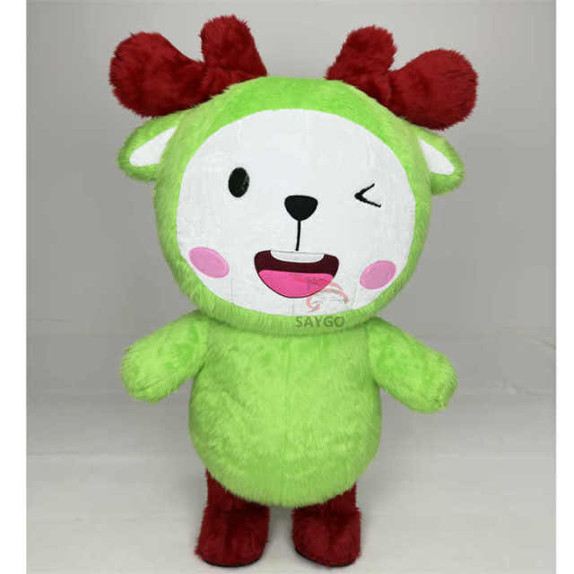 Party Decor Performance Suits Inflatable Pink Elf Deer Plush Bear Cute Mascot Costumes Commercial Cosplay Giant Walking Dresses