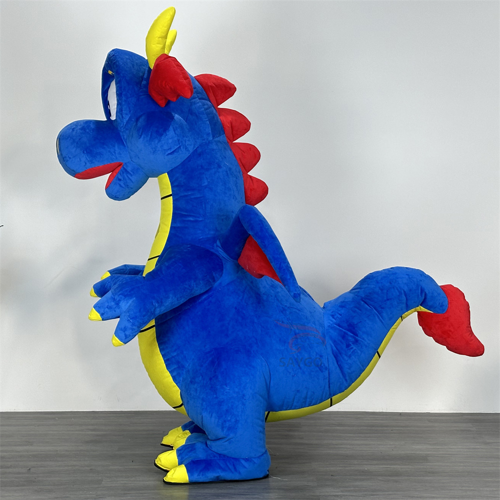 Inflatable Blue Dragon Mascot Costume for Parties Events Chinese Yellow Dragon Walking Animal Decorations Yellow Dragon Costume,Big Mascot,Inflatable Blue Dragon Mascot Costume for Parties Events Chinese Yellow Dragon Walking Animal Decorations Yellow Dragon Costume