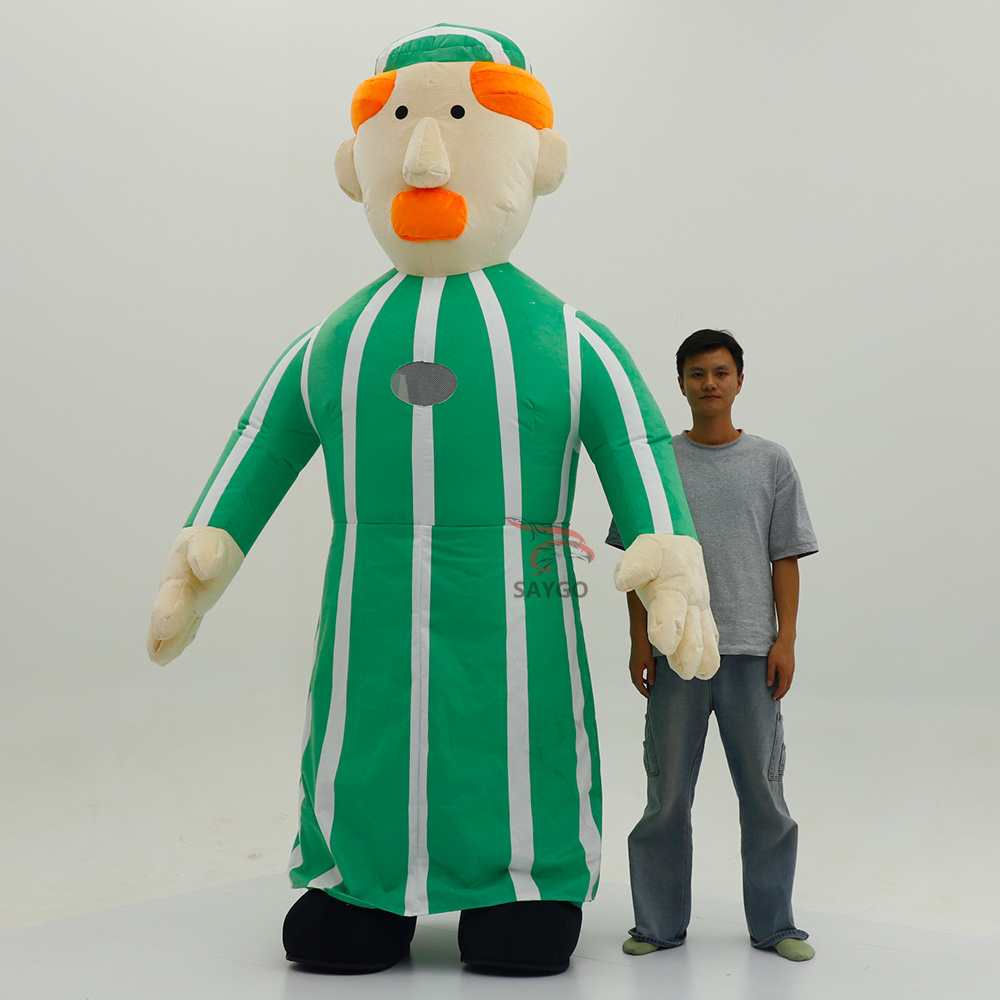 Customize Theme Arab with Yellow Hair Inflatable Mascot Costume for Adults Stage Performance Wear 2m 2.6m Tall