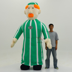 Customize Theme Arab with Yellow Hair Inflatable Mascot Costume for Adults Stage Performance Wear 2m 2.6m Tall