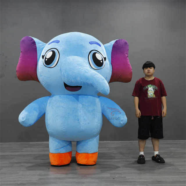 Adult Inflatable Elephant Mascot Costume Cartoon Animal Cosplay Printed for Easter Halloween Christmas Carnival Promotion,Big Mascot,Adult Inflatable Elephant Mascot Costume Cartoon Animal Cosplay Printed for Easter Halloween Christmas Carnival Promotion