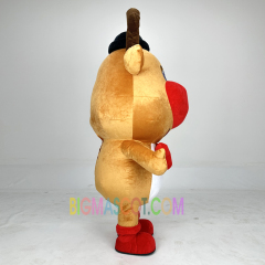 Unisex XXXL Christmas Reindeer Mascot Costume Plush Inflatable Fancy Dress for Adults Print Animal Anime Theme for Carnivals