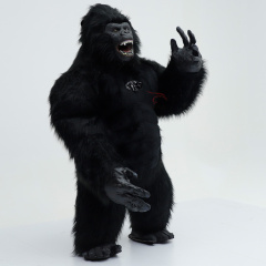 Hot Sale Giant Black Gorilla Inflatable Mascot Costume Long Fur Party Blower Standing King Kong Inflatable Costume Giant Animal,Big Mascot,Hot Sale Giant Black Gorilla Inflatable Mascot Costume Long Fur Party Blower Standing King Kong Inflatable Costume Giant Animal