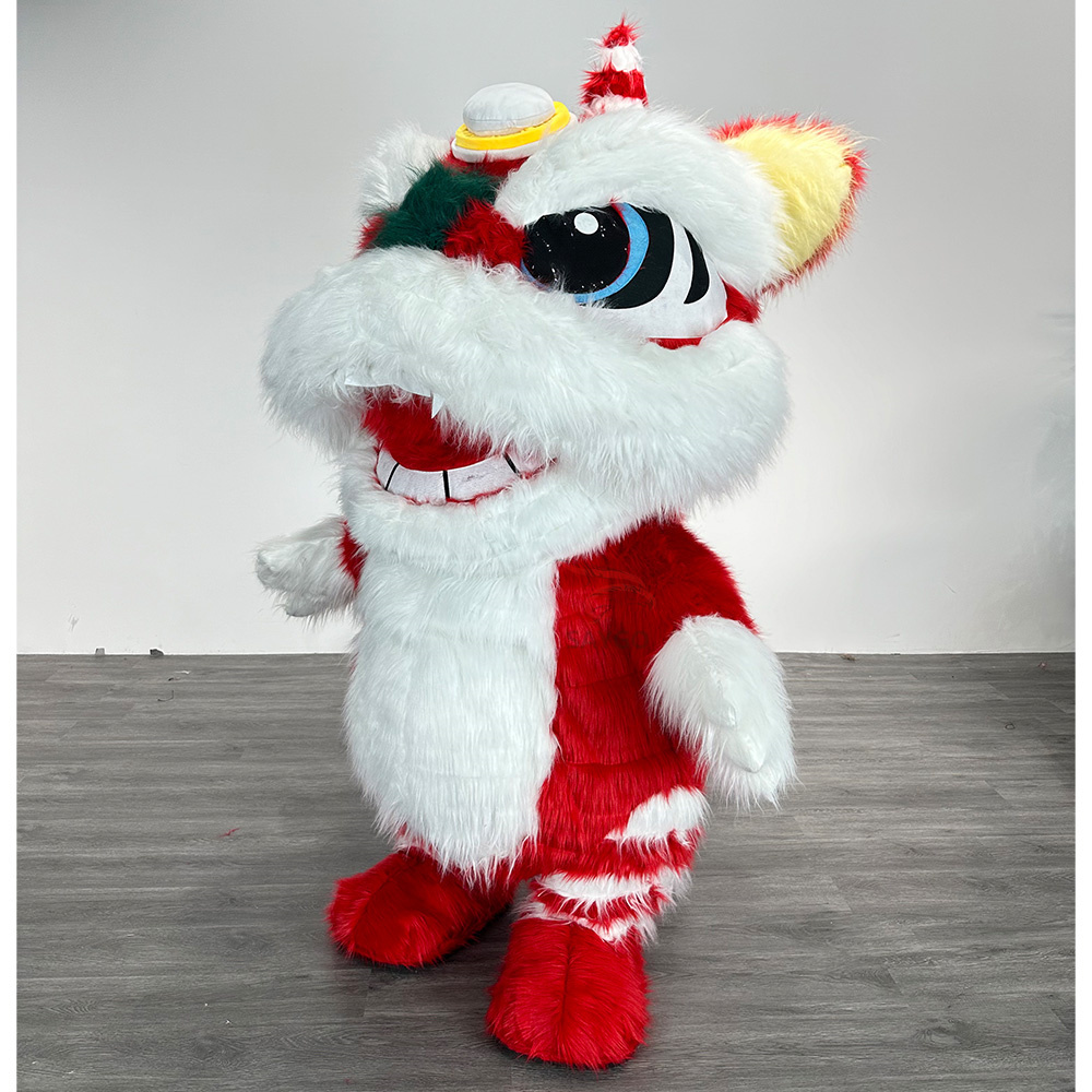 New Arrivals Happy Sky Inflatable Lion Dance Costume for Adults Chinese Lion Mascot Character Unisex