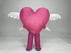 Swing Angle Inflatable Heart Mascot Costume for Adults Dress up Festivals Performance Wear