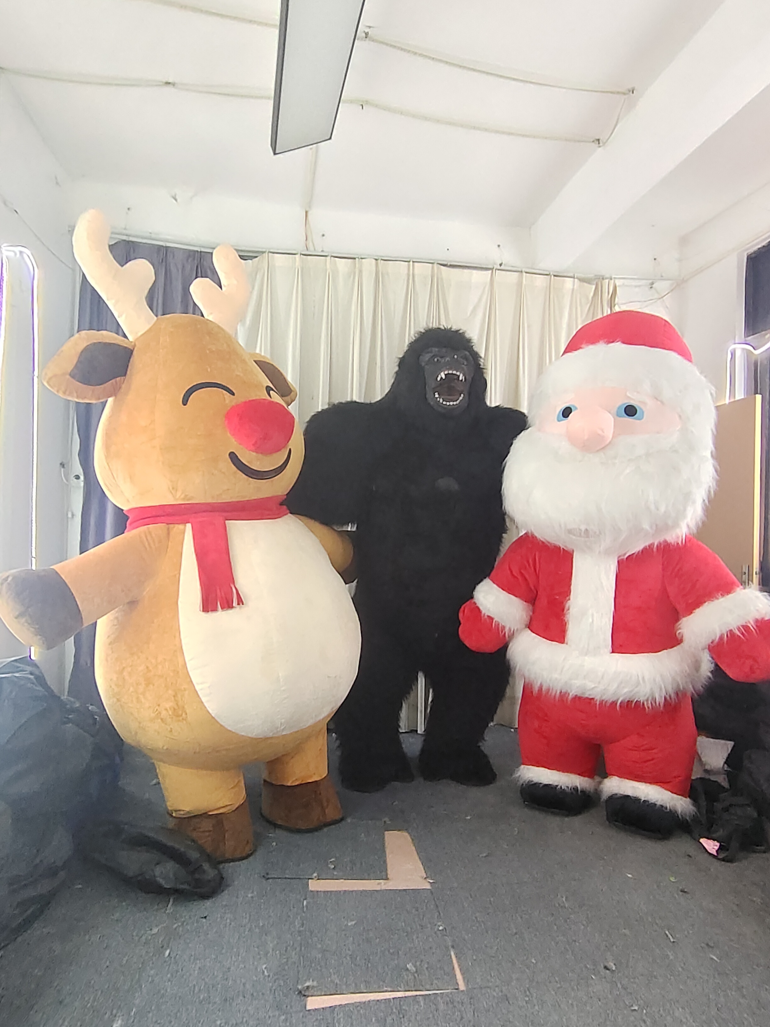 Factory Direct Christmas 2m/2.6m/3m Inflatable Santa Claus Snowman Mascot Costume for Christmas
