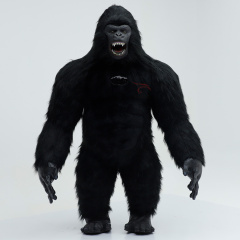 Hot Sale Giant Black Gorilla Inflatable Mascot Costume Long Fur Party Blower Standing King Kong Inflatable Costume Giant Animal,Big Mascot,Hot Sale Giant Black Gorilla Inflatable Mascot Costume Long Fur Party Blower Standing King Kong Inflatable Costume Giant Animal