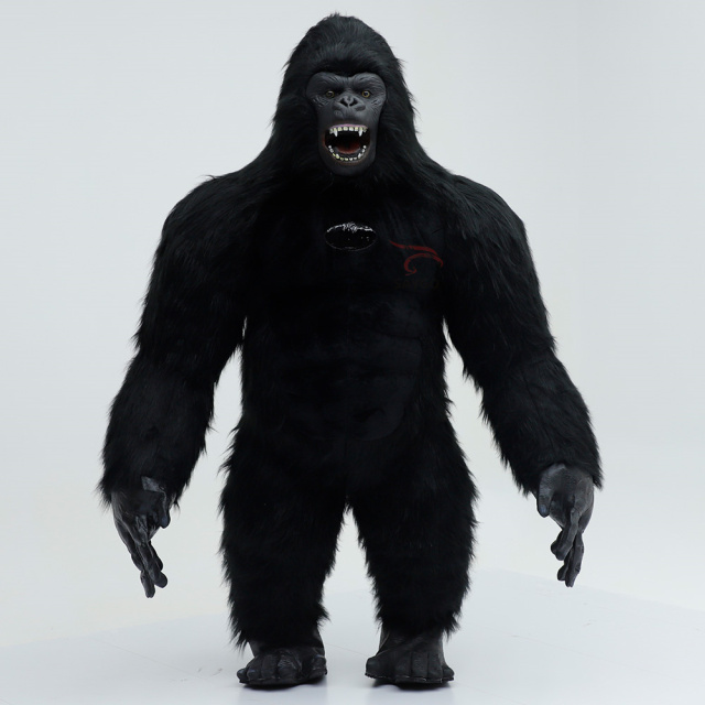 Hot Sale Giant Black Gorilla Inflatable Mascot Costume Long Fur Party Blower Standing King Kong Inflatable Costume Giant Animal,Big Mascot,Hot Sale Giant Black Gorilla Inflatable Mascot Costume Long Fur Party Blower Standing King Kong Inflatable Costume Giant Animal