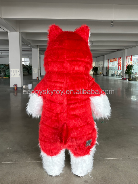 Amusement Husky Dog Inflatable Mascot Costumes for Adult 2.2m Anime Cosplay Advertising Inflatables Husky Suit Party Dresses