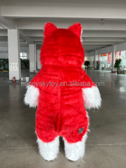 Amusement Husky Dog Inflatable Mascot Costumes for Adult 2.2m Anime Cosplay Advertising Inflatables Husky Suit Party Dresses