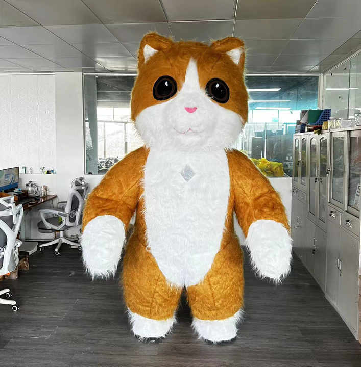 High Quality 2m Halloween Cat Cosplay Costume Hot Sale Plush Mascot Animal Anime Themes Print Technique Festivals Adults Unisex