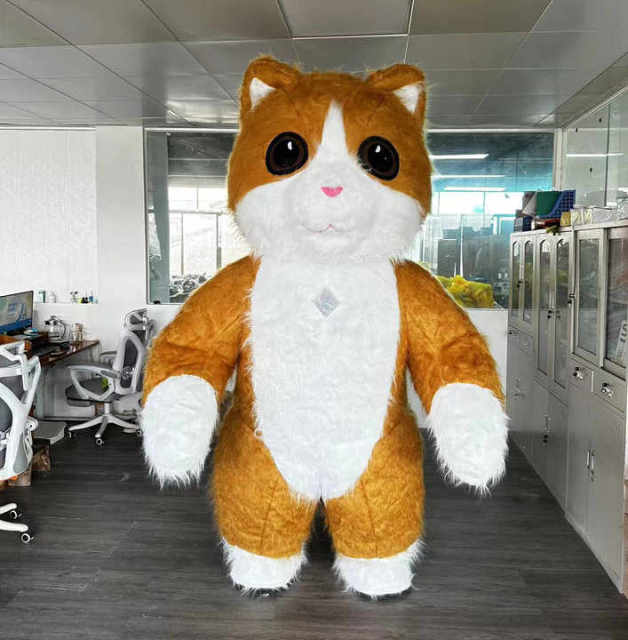High Quality 2m Halloween Cat Cosplay Costume Hot Sale Plush Mascot Animal Anime Themes Print Technique Festivals Adults Unisex