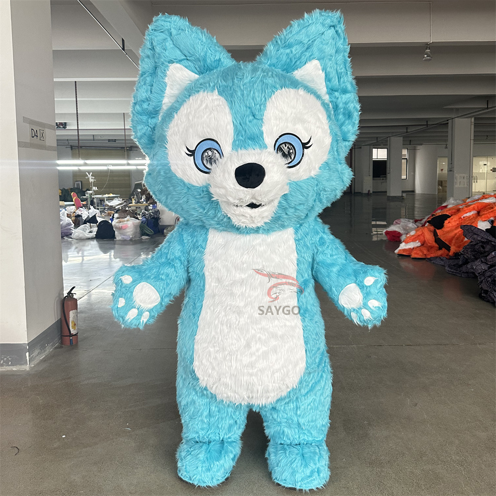 Clever Linabell Fox Costume for Kids Park Lena Bell Mascot Costume in Furry Material Inflatable 2.6m