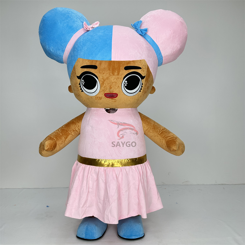 Promotion Commercial Cartoon LOL Girl Mascot Costumes Cosplay TV&Movie Mascot Costume Party Dressing