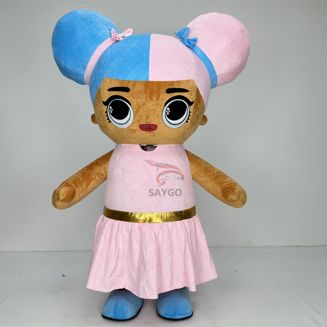 Promotion Commercial Cartoon LOL Girl Mascot Costumes Cosplay TV&Movie Mascot Costume Party Dressing
