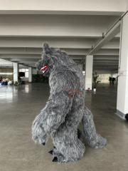 Hot Sale  Inflatable Brown Gray  Wolf Mascot Costume Realistic Wolf Cartoon Performance Costume for Sale