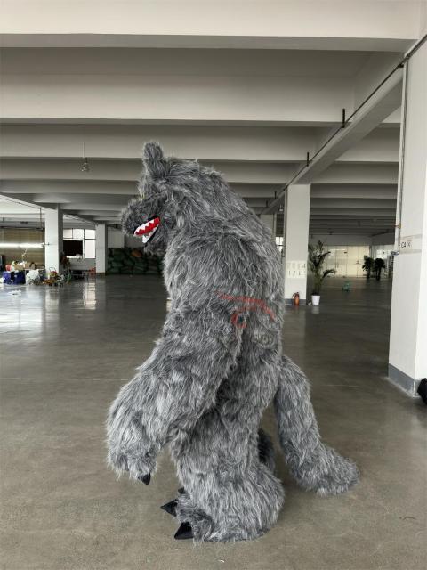 Hot Sale  Inflatable Brown Gray  Wolf Mascot Costume Realistic Wolf Cartoon Performance Costume for Sale