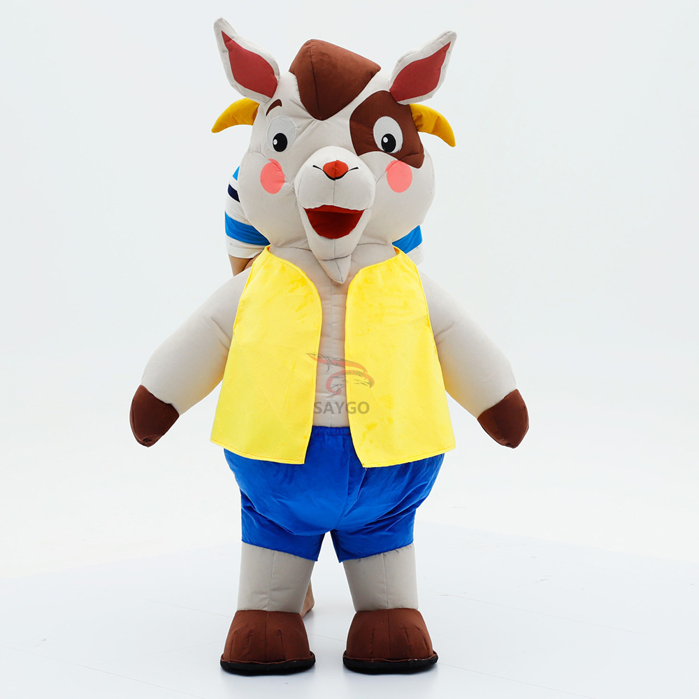 1.5m XS Goat Supercute Inflatable Walking Goat and Sheep Mascot Costume for Kids Giant Cartoon Advertising Cosplay,Big Mascot,Supercute Inflatable Walking Goat and Sheep Mascot Costume for Kids Giant Cartoon Advertising Cosplay for Kids