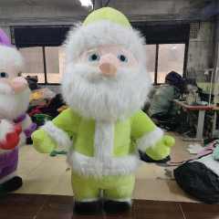 Green Inflatable Santa Claus Snowman Mascot Costume Adult Fancy Dress Christmas Party Kawaii Carnival Costumes