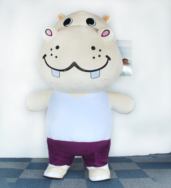 Wholesale Unisex Giant Inflatable Hippo Costume Cute Carnival Performance Mascot for Adult Cosplay OEM/ODM for Sale